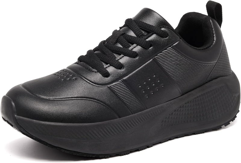 XUVUVJU Store Non Slip Work Shoes for Women Food Service Kitchen Chef Shoe Restaurant Lightweight Waterproof Walking Sneakers Nursing Slip Resistant Footwear - Image 1